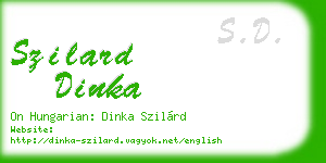 szilard dinka business card