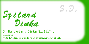 szilard dinka business card